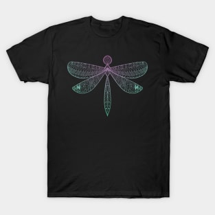 Dragonfly mandala blue violet T-Shirt